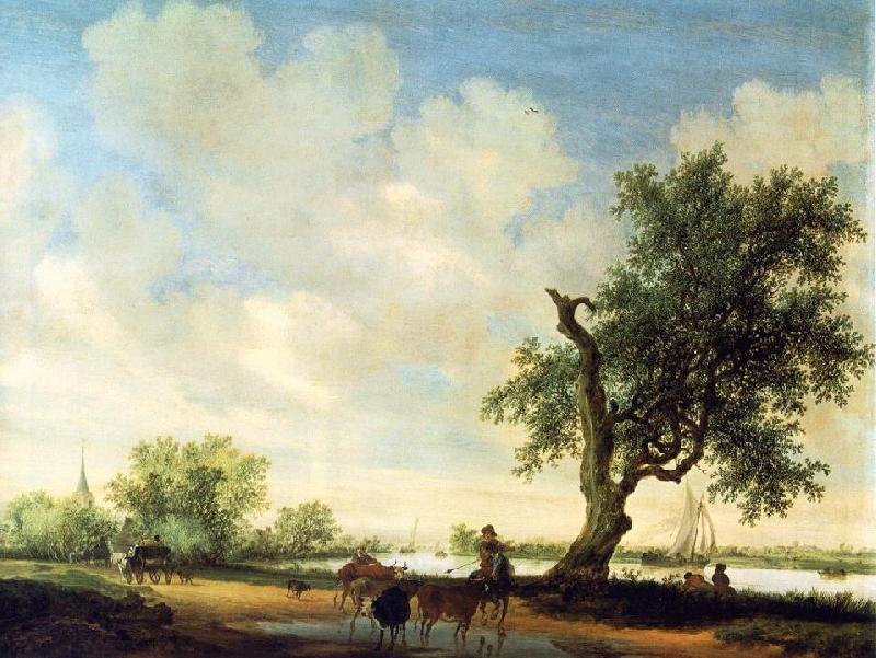 RUYSDAEL, Salomon van Landscape (detail) f oil painting picture